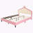 PU Leather Princess Bed with Tufted Headboard-130418144