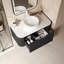 Meuble-lavabo flottant 36 po avec lavabo en céramique 36 po | Armoire de rangement murale moderne et tiroir à fermeture en douceur | Modernisation de style spa-610258105-610258086
