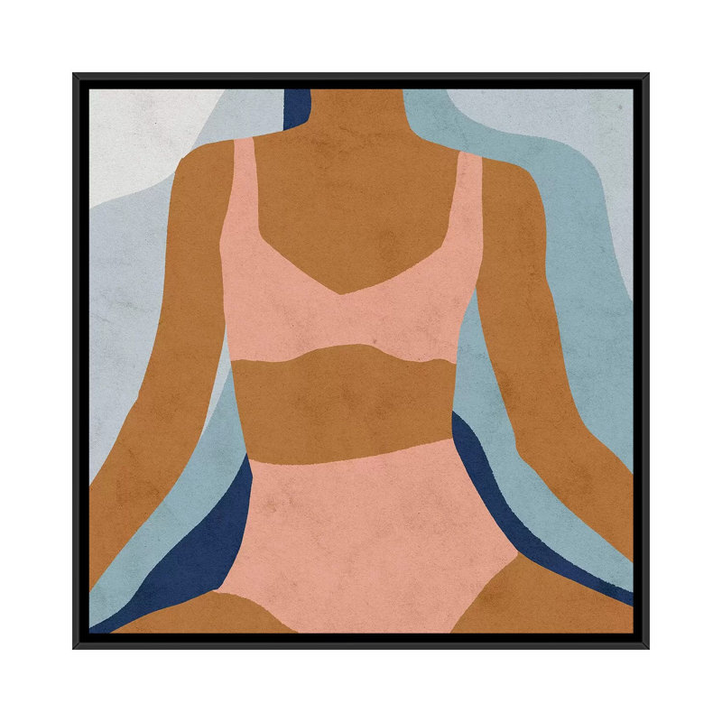 Imprimé, H 18 po x l 18 po x 1,5 po, Pas de tapis, Toile avec cadre noir