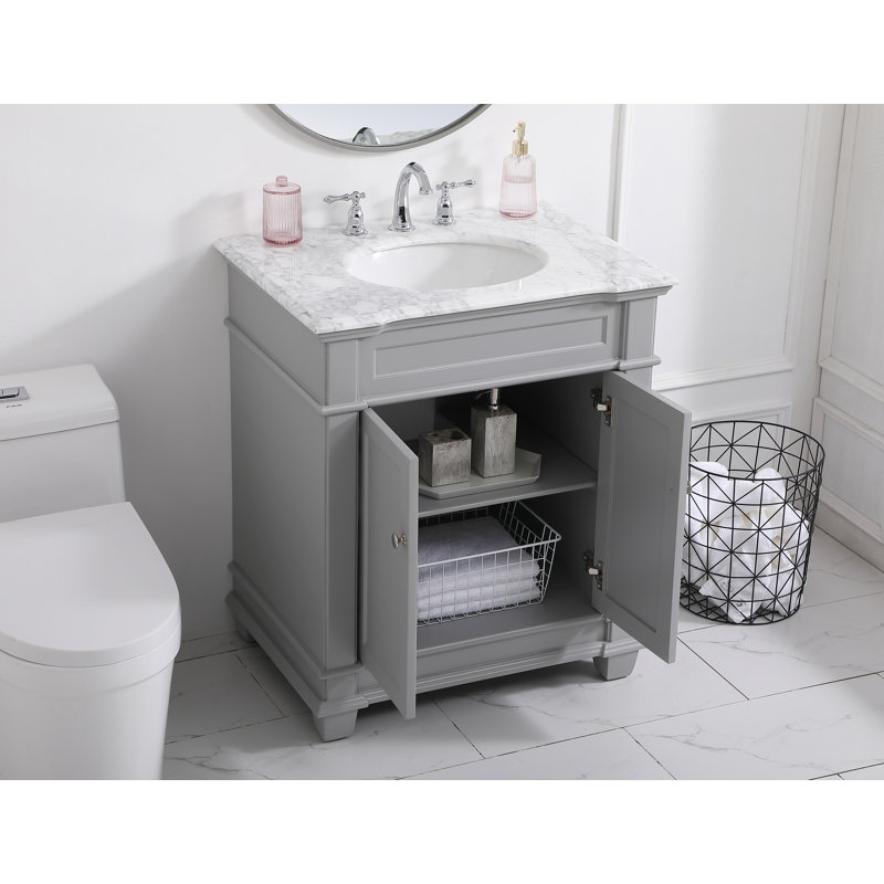 Ensemble de meuble-lavabo simple 30 po Lydie, Gris