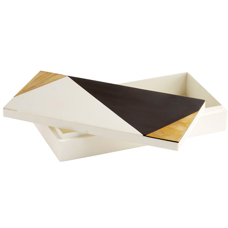 Modametric Resin Decorative Box, 2.5" H x 16" W x 7.25" D