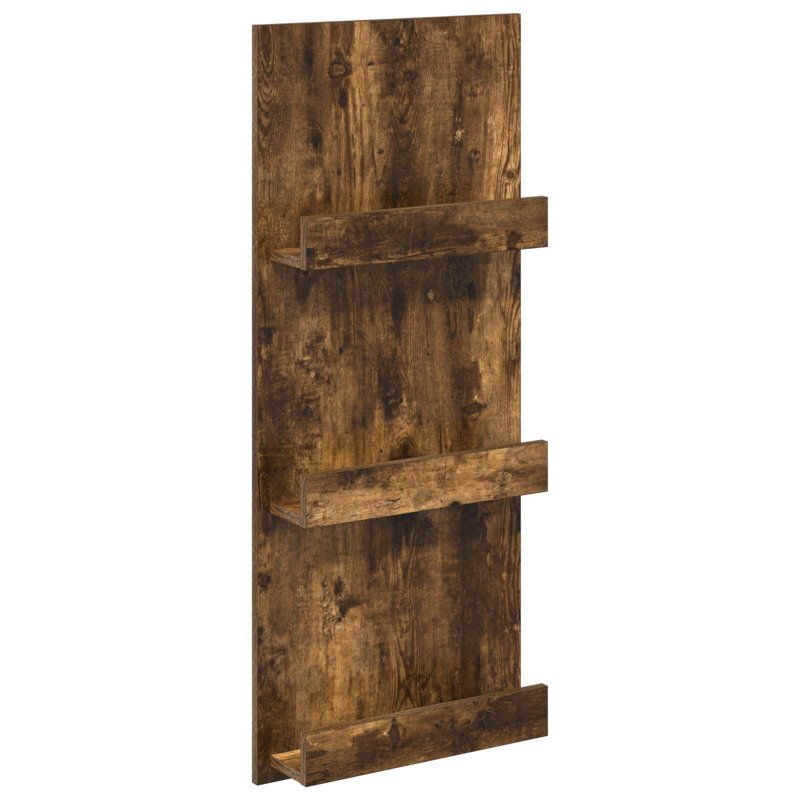 Wood Free Standing Magazine Rack, Brown