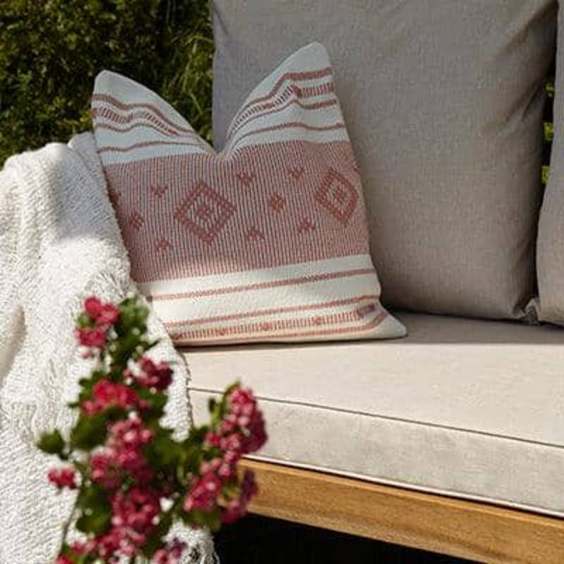 Rimasha Outdoor Lounge Chair, Natural & Natural Acacia