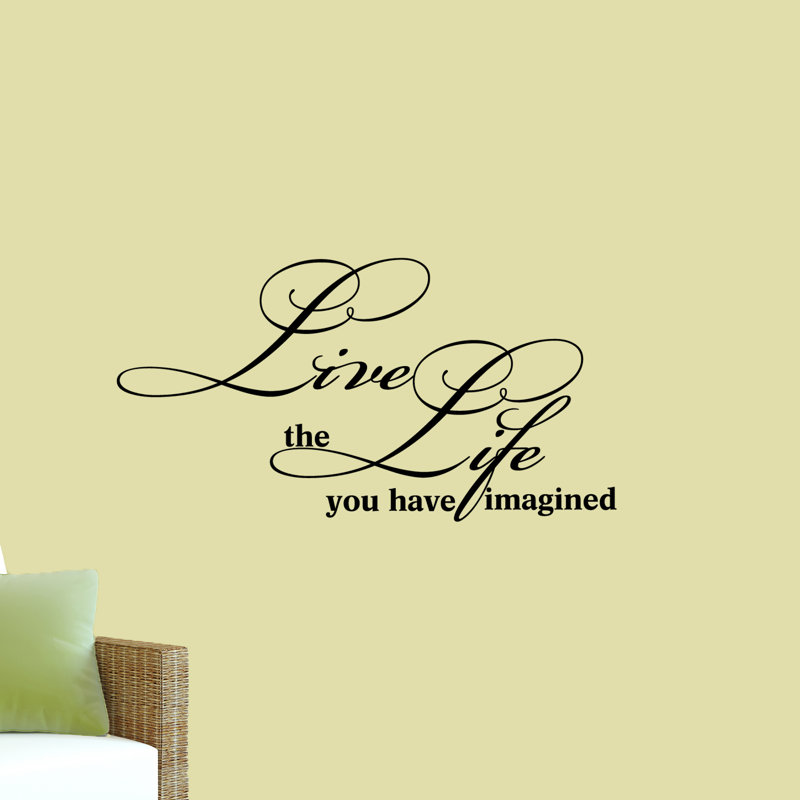 Adhésif décoratif « live the life you you », Noir