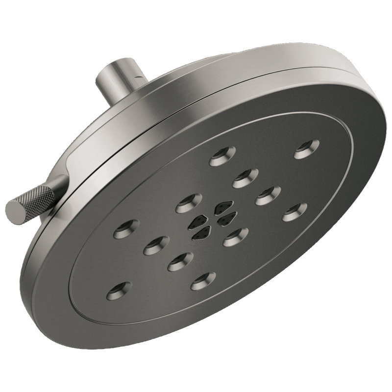 Litze® 4-Function Raincan Showerhead with H2OKinetic® Technology, Luxe Steel
