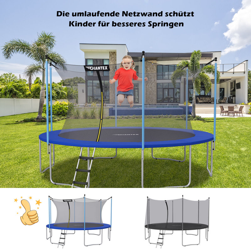 COSTWAY Polyethylene Plastic Replacement Safety Net Compatible With Round Trampoline
