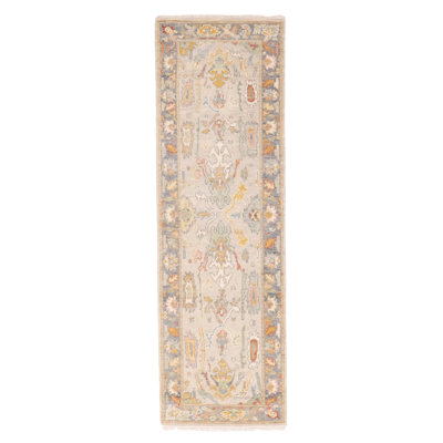Modern Oushak  Grey Rug 2'7" x 8'1"