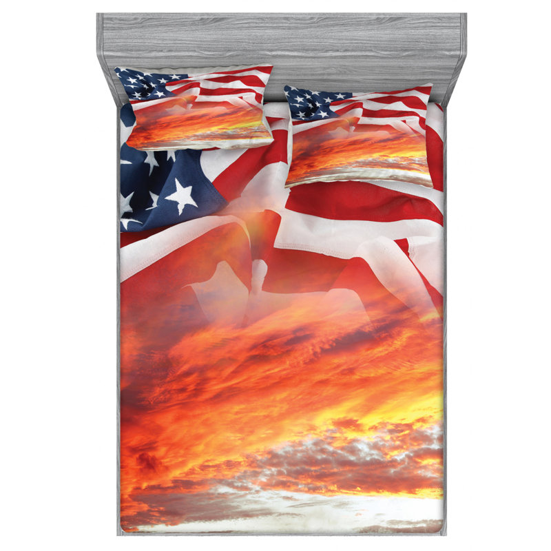 Microfiber Sheet Set, Queen Sheet Set with Fitted Sheet