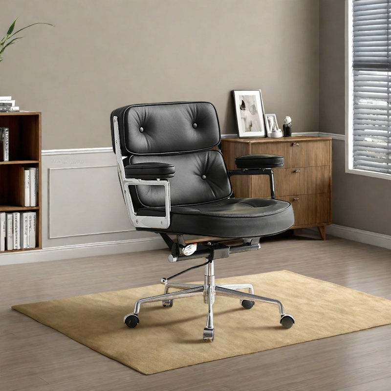 Silent and soothing office chair, Silver, Black