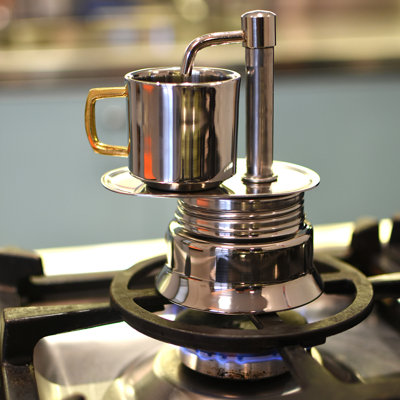 Cafetière à bec unique à 1 tasse - Machine à espresso en acier inoxydable pour cuisinière - Machine à café italienne pour espresso, cappuccino et moka - Cafetière portative pour la maison ou le camping par Kings County Tools