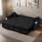 3 In 1 Convertible Sleeper Sofa Bed With Reclining Backrest, Pillows And Side Pockets-587081247