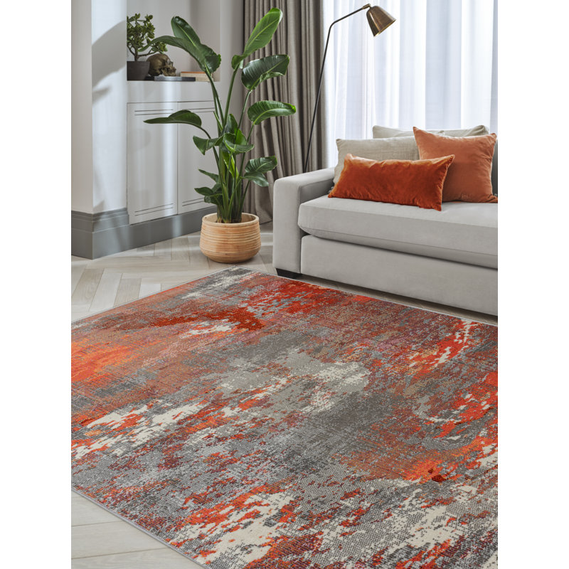 Antebi Abstract Area Rug, Rectangle 160 x 230 cm
