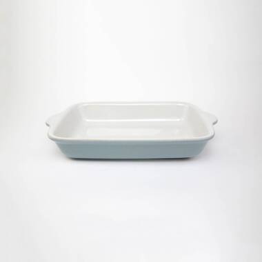 Deep 9 x 13 Rectangular Glass Baking Dish with Sage Green Lid