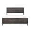 Mobilier de chambre pour grand lit, style moderne, gris brunâtre et argent antique