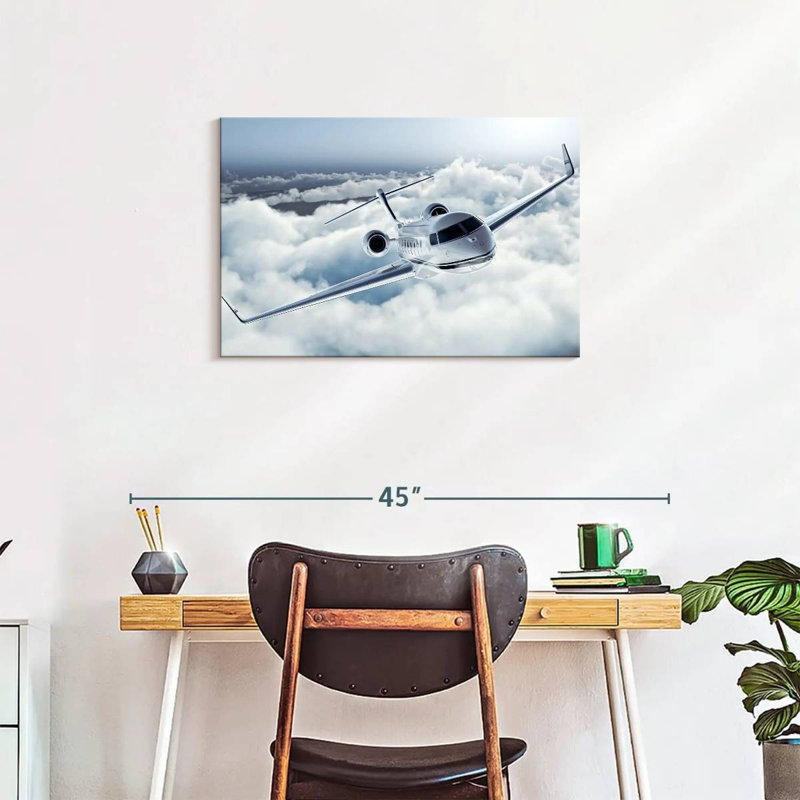 Mehar Flying Luxury Private Jet, 20" H x 30" W