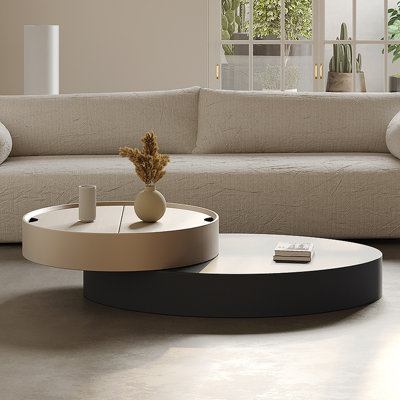 Table basse rotative en bois