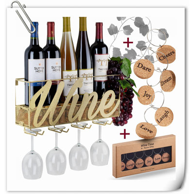 Chryses Wine Bottle & Glass Rack