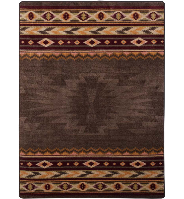 Tapis brun Bushley, Rectangle : 2 pi 8 po x 3 pi 11 po