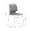 Ensemble de chaises de bureau modernes empilables avec design ergonomique gris-2028946435