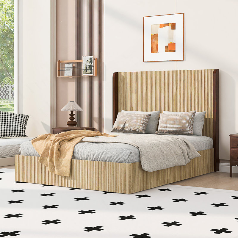 Queen Size wooden platform bed frame