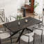 Ensemble de salle à manger rectangulaire avec chaises en tissu 70,8 "à 102,3" Louina-1026249016-1026946460-1026249158