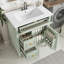 Meuble-lavabo de salle de bain avec lavabo, avec tiroir rabattable, tablette réglable, bois massif et panneau de fibres à densité moyenne, idéal pour la décoration de salle de bain moderne-1000158760