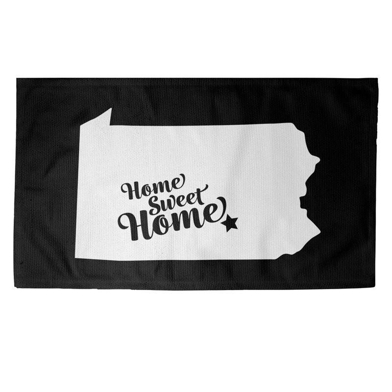 Tapis de maison noire pour maison Harrisburg, Rectangle 5 pi x 7 pi
