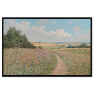 Emerald Pathway Canvas Landscape & Nature Print by Oliver Gal, Black Frame, 15 x 10