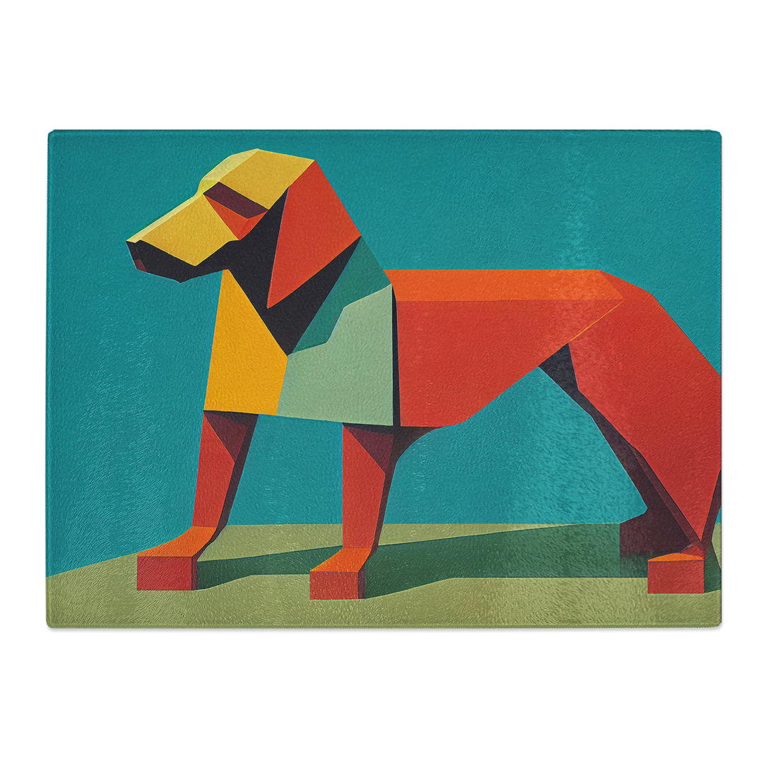 Dog Abstract Art Vol.1  Glass Chopping Board