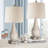 Ensemble de lampe de table grise 23 "avec USB Ambrous