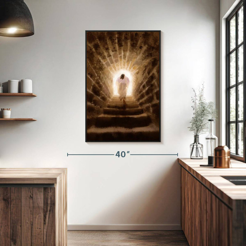 Résurgence du Christ, Cadre flottant noir, 27 po x 40 po