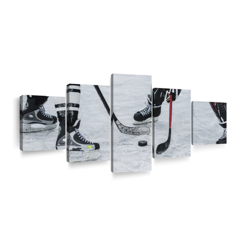 «Ice Hockey», reproduction d'art sur toile, H 30 po x l 68 po x P 1,25 po