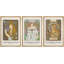 "Art Nouveau Elegant Floral Women", reproduction encadrée sur toile de 3 pièces par Alphonse Mucha-90975349-90975347