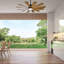 Windflower 12 - Blade LED Windmill Ceiling Fan with Wall Control and Light Kit Included-32650335-32650336
