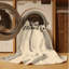 Tapis abstrait moderne et contemporain lavable à la machine Highbridge Thanksgiving en beige - reliure beige-275316664