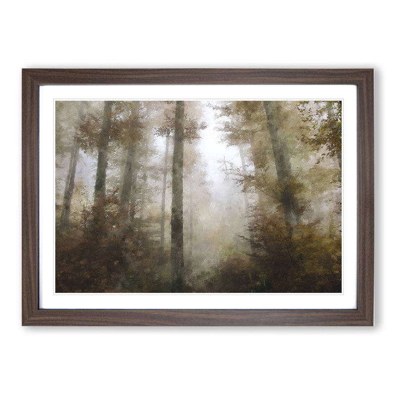 Sunlight Forest Vol.6 - Picture Frame Painting, 36cm H x 48cm W x 2cm D, Walnut Framed
