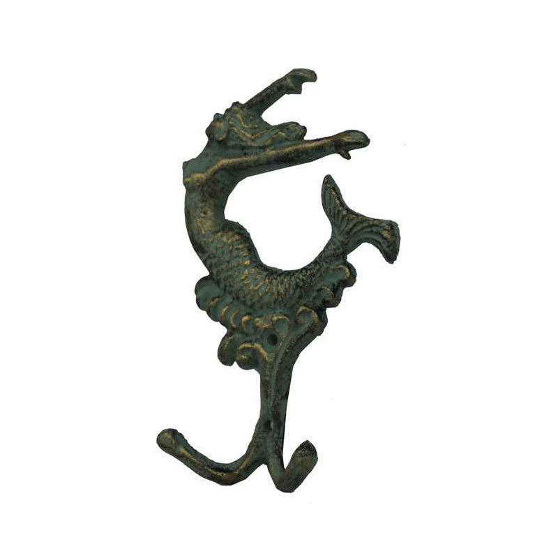 Crochet mural sirène Pfarr, Bronze antique