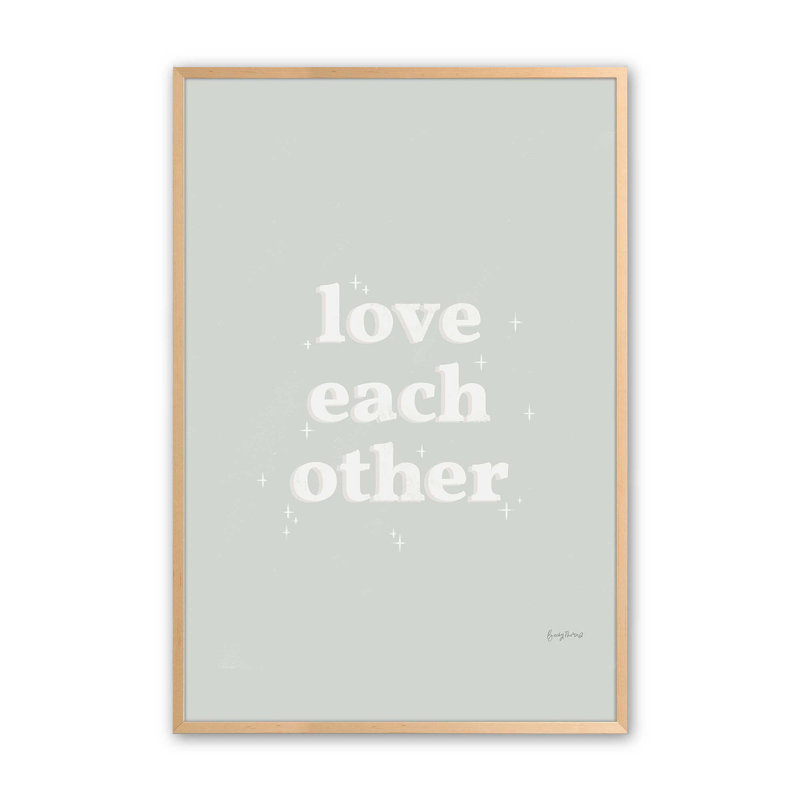«Love mutuellement», Érable brut, H 15 po x l 12 po