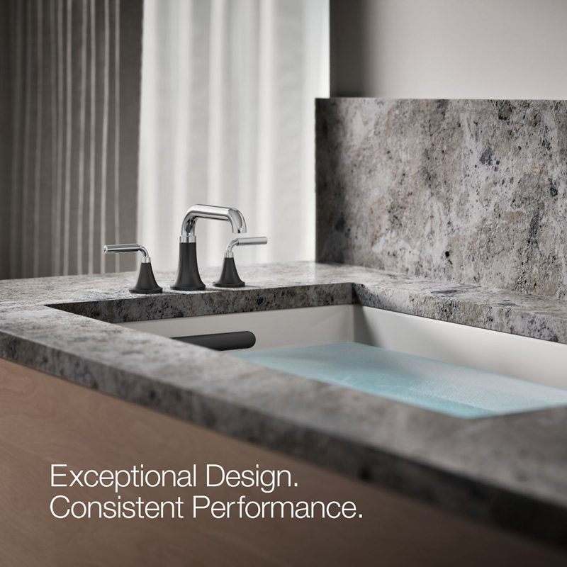 Tone Bath Faucet Trim, Matte Black/Polished Chrome