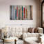 «Colorful Rustic Skis», reproduction d'art sur toile-869350705