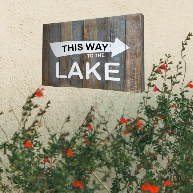 This Way Lake Wall Plaque