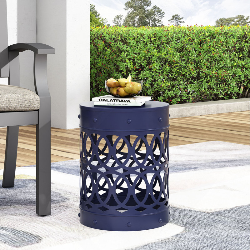 Table de bout d'extérieur en métal - Grand, Marine