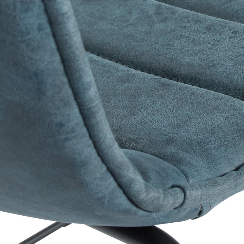 Chaise empilable avec coussin Halo, Bleu marine
