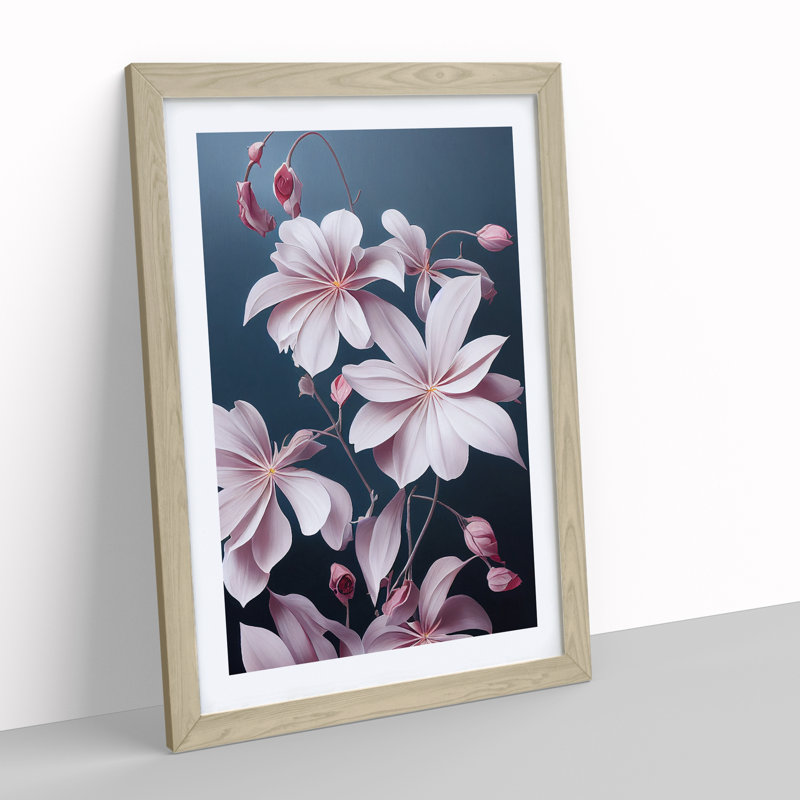 The Flowers - Single Picture Frame Print, Oak, 46cm H x 34cm W x 2cm D