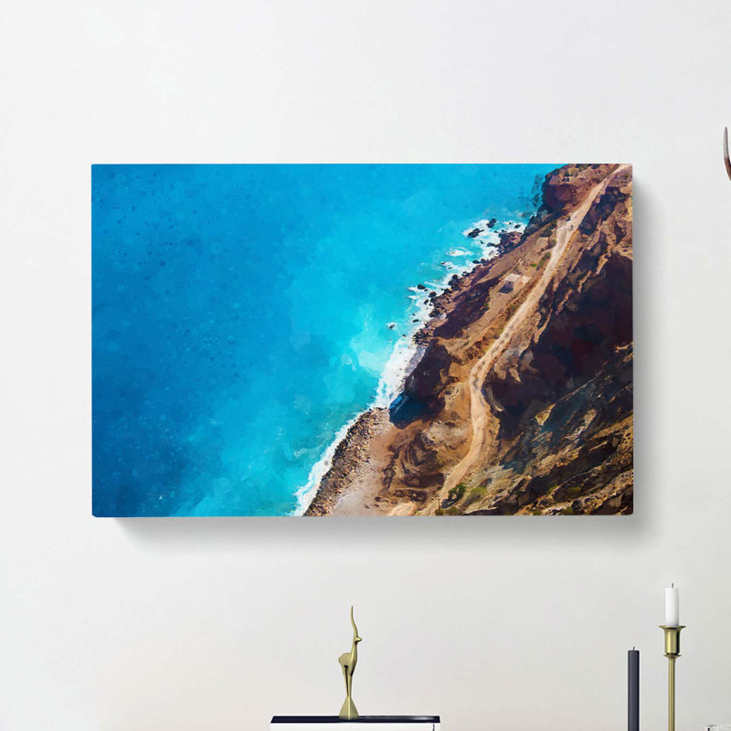 Coastline of Crete in Greece - Wrapped Canvas, 35cm H x 50cm W x 3cm D