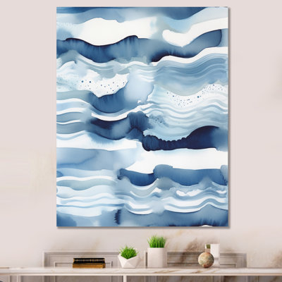 Abstrait classique vagues bleues IV