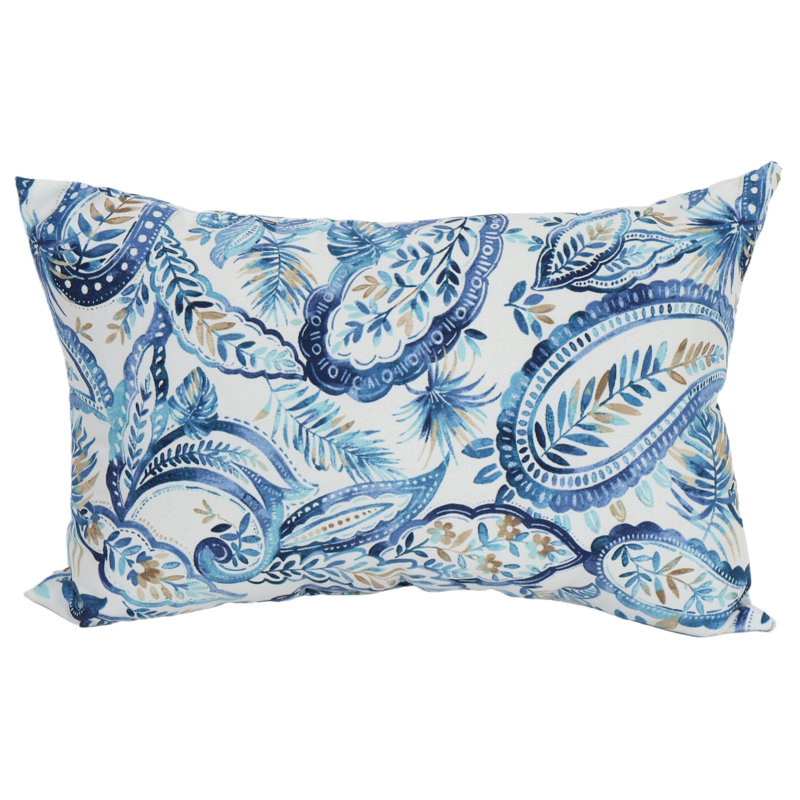Rectangular Outdoor Lumbar Pillow, Faylinn Lapis
