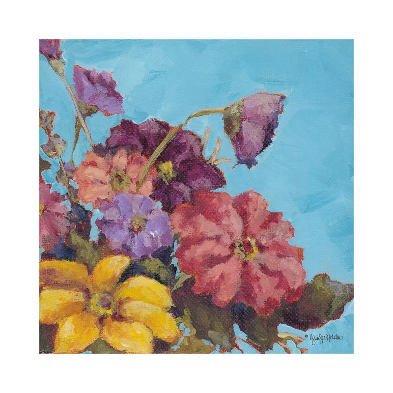 Katie's Bouquet by Jennifer Holden - Painting on Canvas, 30.48cm H x 30.48cm W x 1.9cm D, Wrapped Canvas