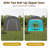 10' X 15' Domed Carport, Portable Garage With 2 Roll Up Doors