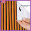Rideau de douche orange à rayures noires - Motif de décor de salle de bain moderne-1555774384
